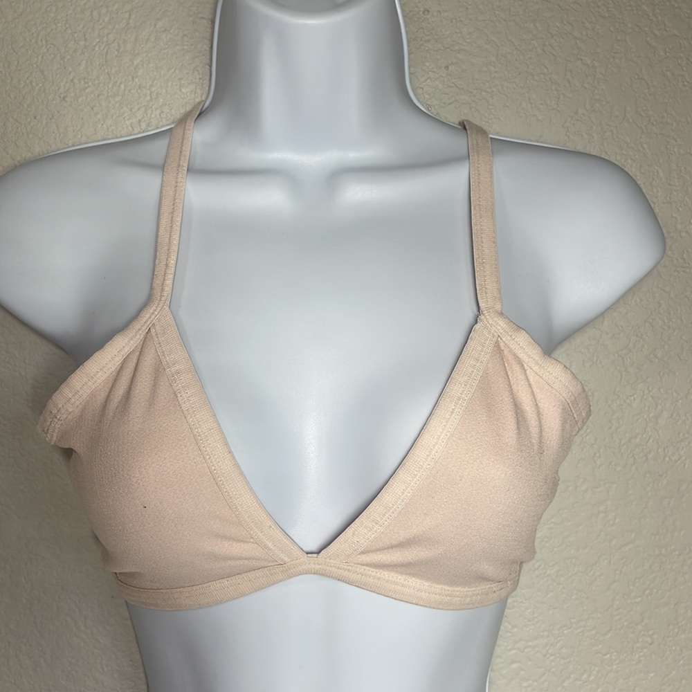Nollie Pale Pink Strappy Back Bra Bralette Size Small S